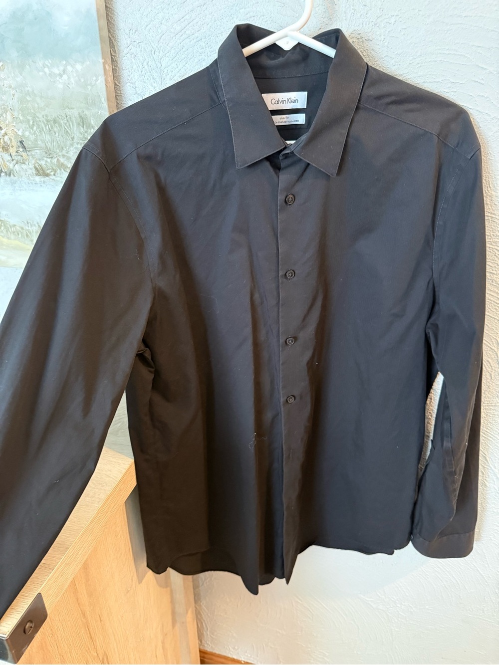 Calvin Klein Black Slim Fit Non-Iron Dress Shirt